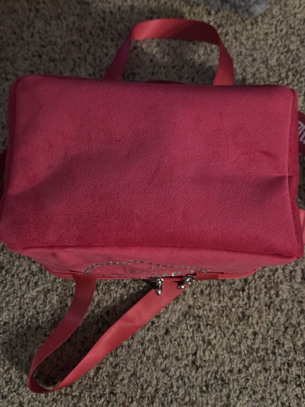 Juicy Couture Hot Pink Heart-Embellished Insulated Lunch Tote Bag - Picture 6 of 11